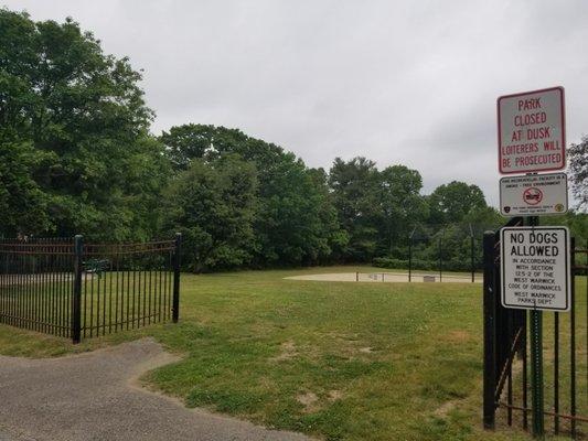 Ball field and grassy area