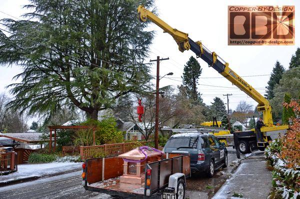 Lulich copper chimney cap project for Copper By Design.