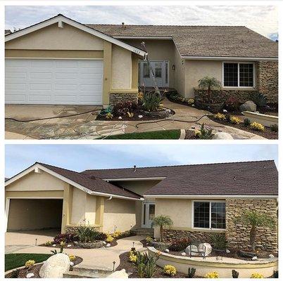 Before and After Roof tile Restoration