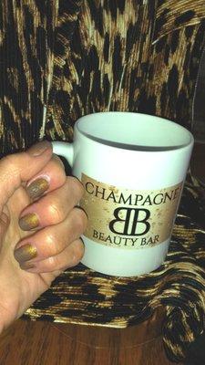 Gradient Bronze Nail Design by Terry Knox at the Champagne Beauty Bar