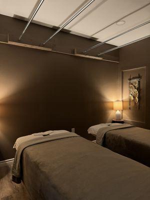 A tranquil massage room