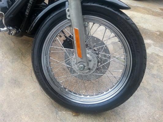 Rusted Harley Front Wheel After Detail