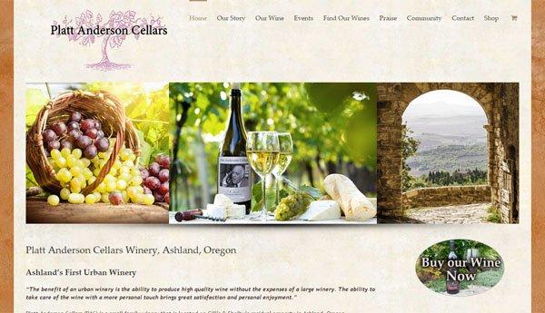 A website I designed for Platt Andersen Cellars Winery.