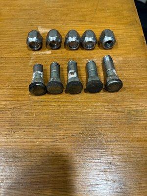 Stripped lug nuts