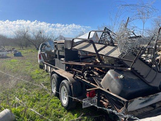 We pick up scrap metal for free