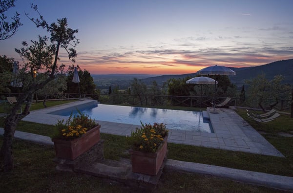 View from Villa Santa Maria, in Cortona, Italy