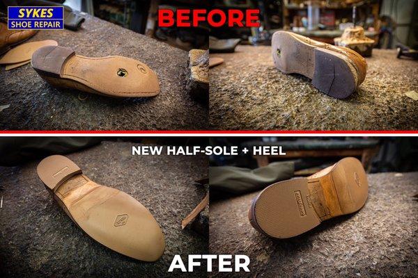 Half-Sole Repair Before & After