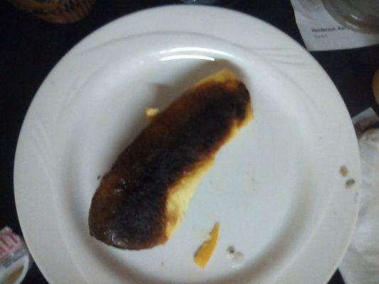 THEY SERVED ME A BURNT CHEESE OMELETTE THIS MORNING! THE KITCHEN IS HORRIBLE DIDN'T THINK TO REPLACE!