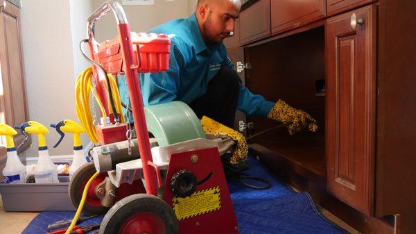 Cabling a kitchen sink