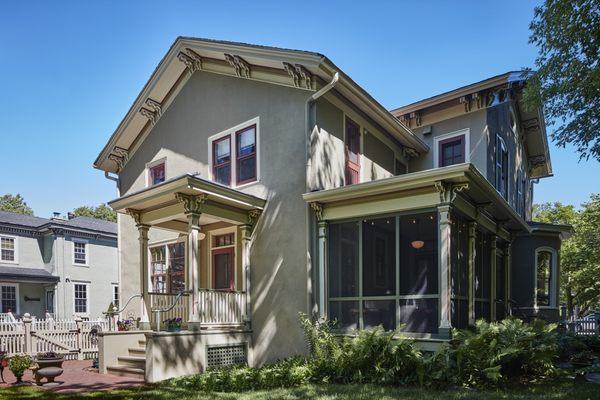 Addition and restoration at this Evanston Architectural Landmark home