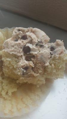 The inside of the Cookie Dough Cupcake....I wanna live in there! Sooooo good!