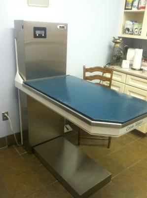 The vet table is also a scale, and padded, so it saves a step, is non slip, and is comfortable.