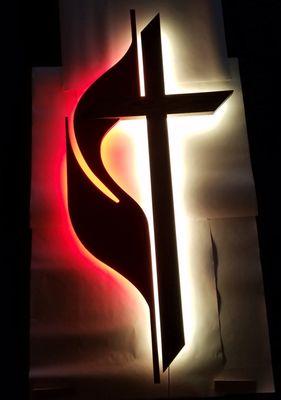 Backlit Wooden Cross