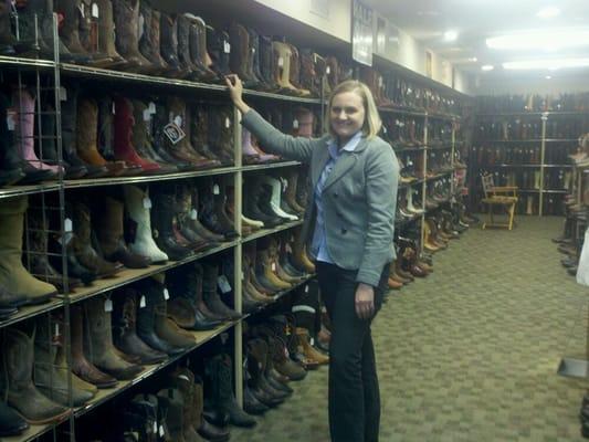 Cassie D picking out her Birthday boots!