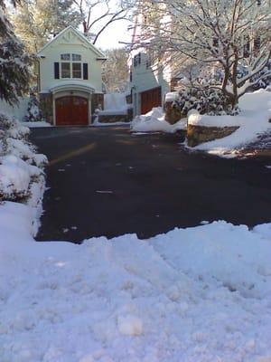 Snow Melt System in Action. Wellesley, Ma