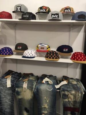 Fresh caps and tight jeans