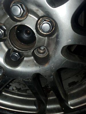 Broken wheel stud