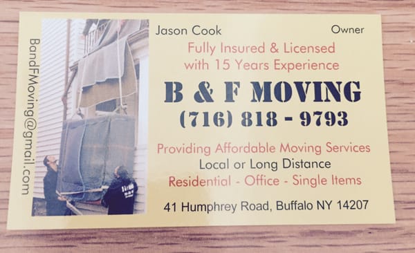 B & F Moving and Storage