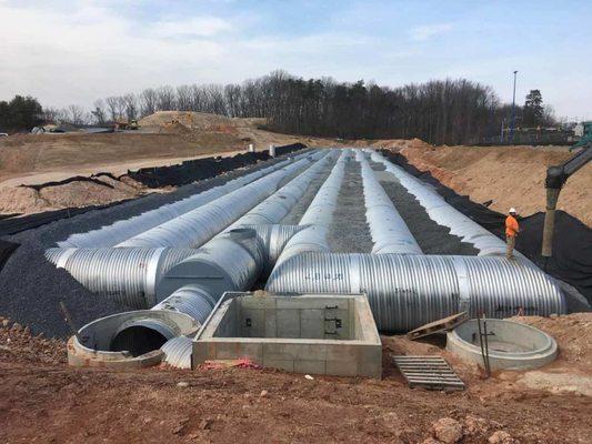 McLaren converted a 1 million-gallon stormwater pond into the first tiered underground storage and water quality facility.