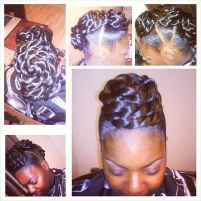 Faux-hawk protective style