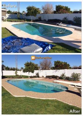 Sierra Stone creates a safer pool. Before/after #sierrastoneofnewjersey #sierrastone