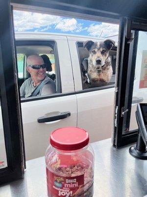 Dog Treats in Drive Thru!