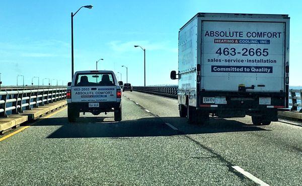 These guys blocked traffic across the Chesapeake Bay Bridge-Tunnel.