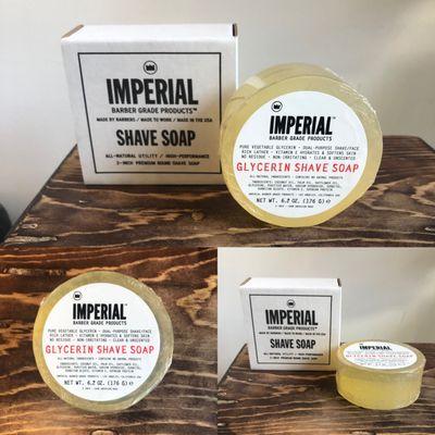 The Imperial "Shave Soap" is perfect for all skin types. This a great alternative to traditional shave lathers, for Men AND Women. Only $12!