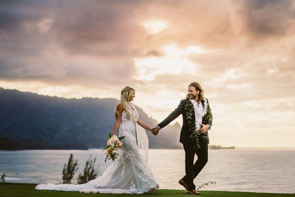 Wedding photography at Makai Golf Course