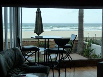 Beautiful living room overlooking the beach