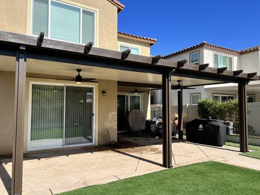 Patio cover, 3 fans