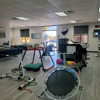 Inside our Fort Apache Clinic. Image of equipment used during therapy