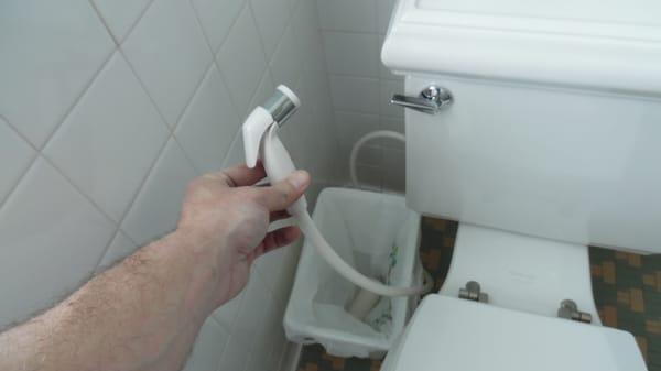 Custom home-owner bidet found at a recent home inspection in the Highlands, Denver CO