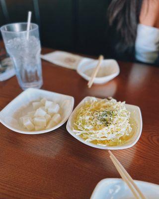 Pickled radish + Cabbage salad