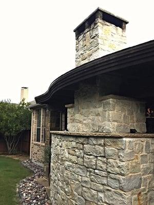 Outdoor stone kitchen