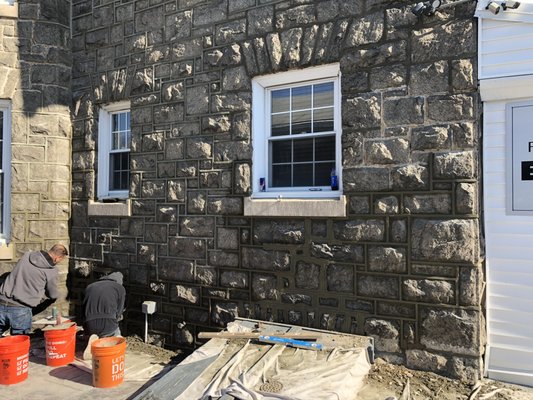 We provide the highest quality Stone Pointing in the business. Funeral Home Restoration Project Collection