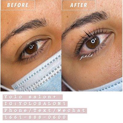 Before and after you be the judge...what a difference and they look so natural...come in for an eye lash lift