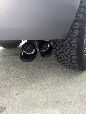 The exhaust they installed, full car back exhaust