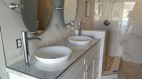 Recessed sinks!