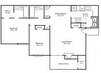 Two Bedroom/ Two Bath-1,100 sq.feet