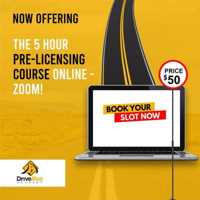 You can now take the 5 Hour Pre-Licensing Course online!