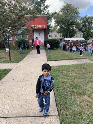 near the playground