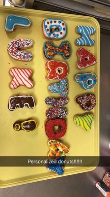 Personalized donuts