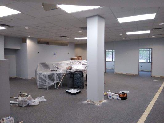 Commercial painting (office space for Taco Bell Corp.)