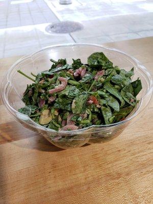 Custom Salad with spinach base