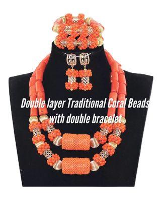 Traditional African coral beads.