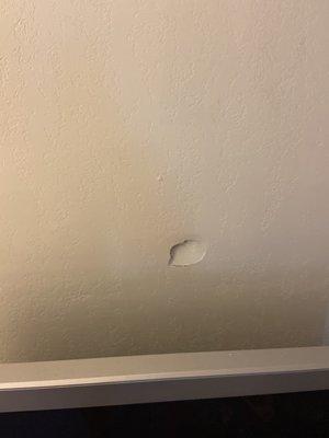 Hole in wall up close