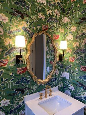 Gorgeous Powder room Wallpaper!