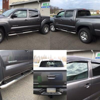 Installed: Tonneau Cover, Vent Shades, Nerf Bars, and Tailgate Latch Back-up Camera