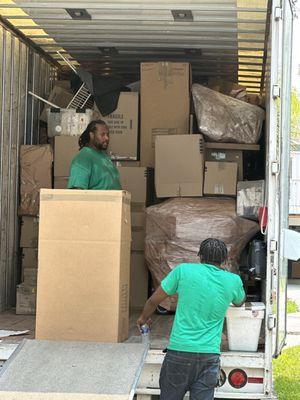 Another truck. There's multiple items in this shipment that were high value items. They were tossed around, furniture stacked.